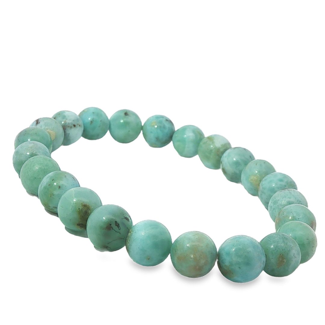 Larimar Elastic Bracelet 8mm - Image 3