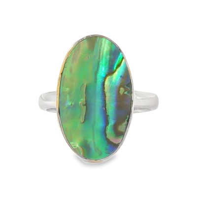 Abalone Oval Ring Size R