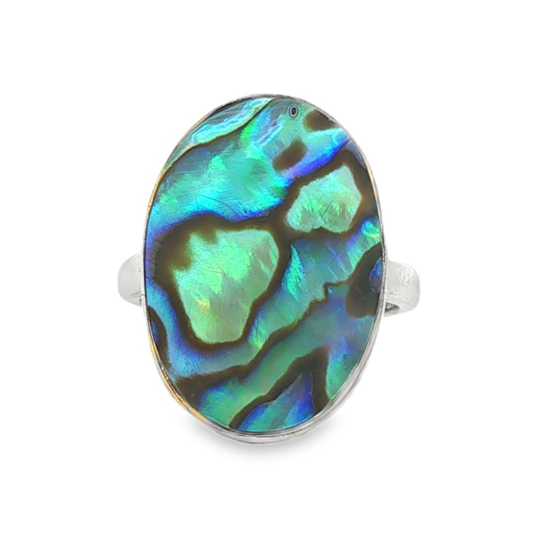 Abalone Oval Ring Size L