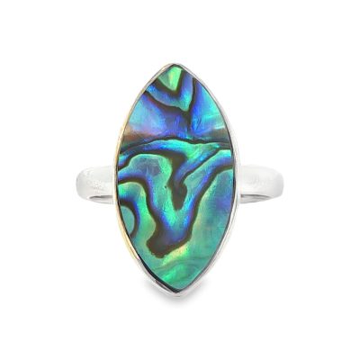 Abalone Marquise Ring Size P