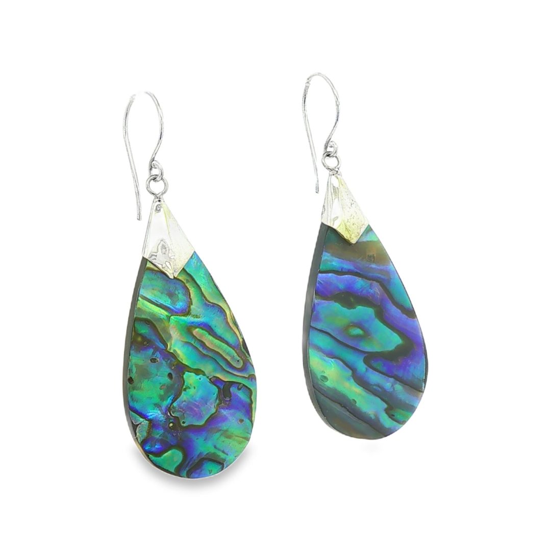 Abalone Pear Drop Earrings 3.4g - Image 2