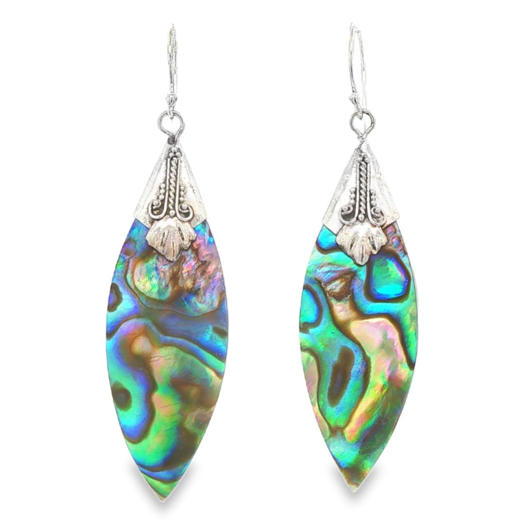 Abalone Marquise Earrings 2.9g