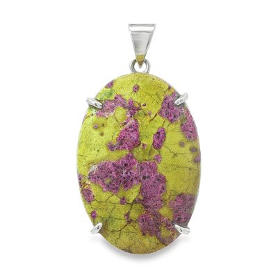 Atlantisite Oval Claw Set Pendant 13.4g