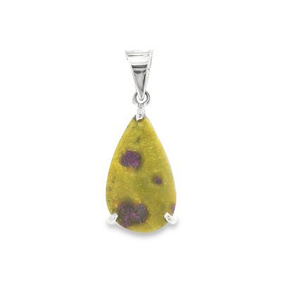 Atlantisite Pear Drop Claw Set Pendant 3.6g