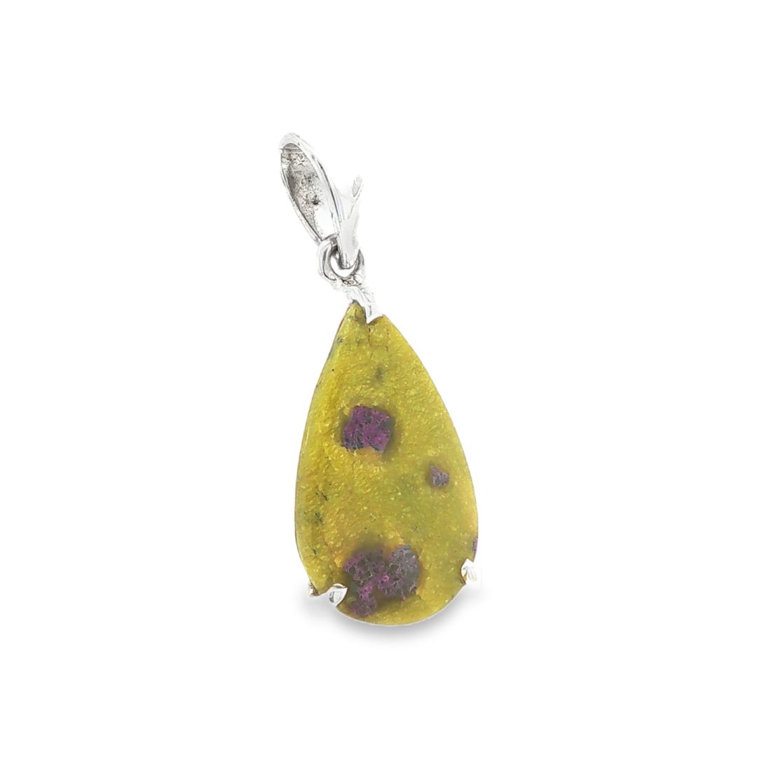 Atlantisite Pear Drop Claw Set Pendant 3.6g - Image 2
