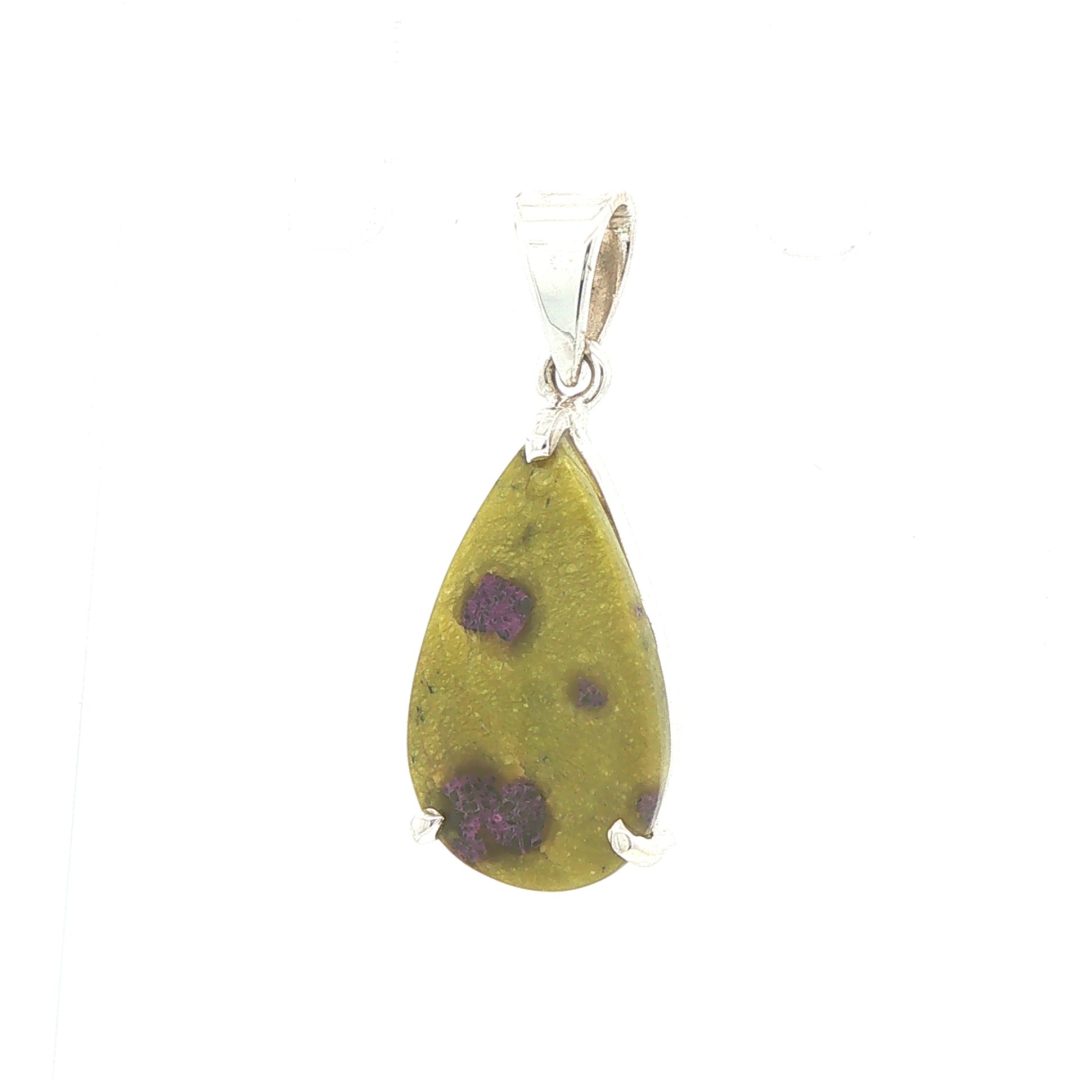 Atlantisite Pear Drop Claw Set Pendant 3.6g - Image 3