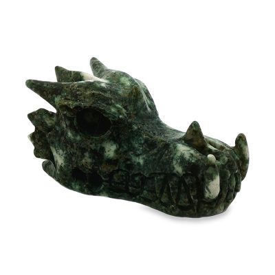 Preseli Blue Stone Carved Dragon Skull 47.3g