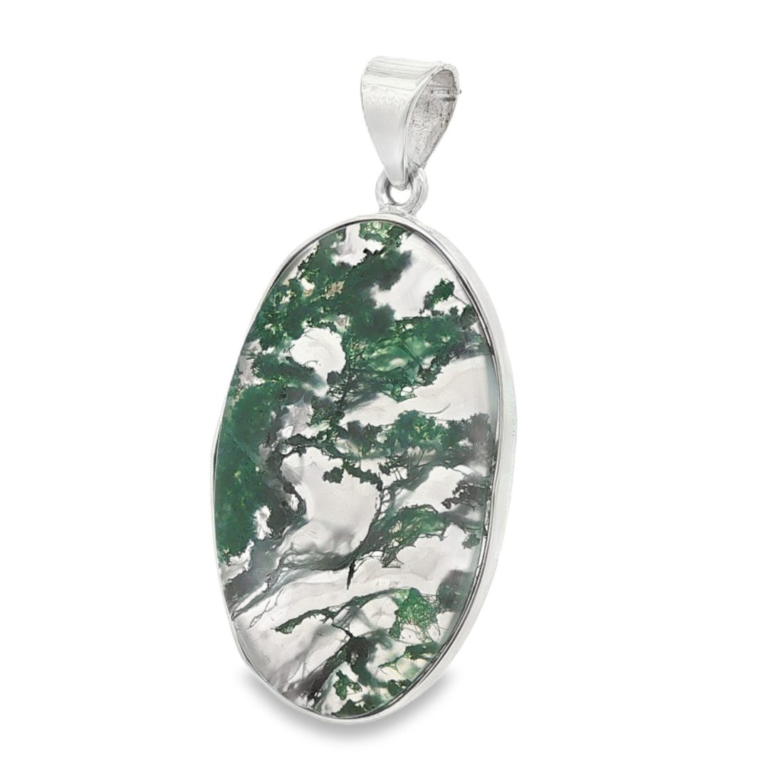 Moss Agate Oval Pendant 8.4g - Image 3