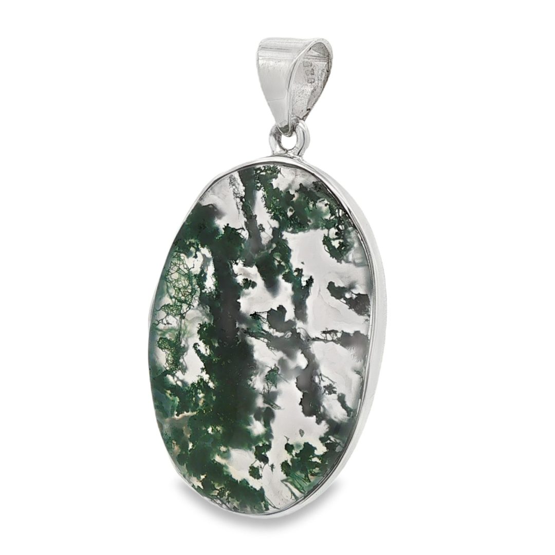 Moss Agate Oval Pendant 7.7g - Image 3