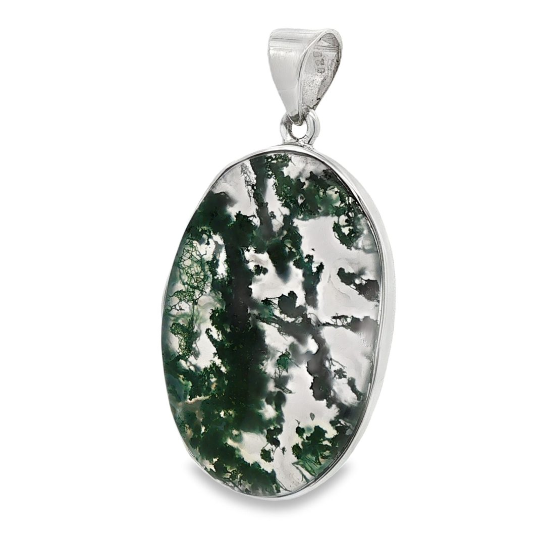 Moss Agate Oval Pendant 7.7g - Image 4