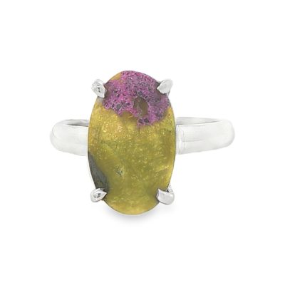 Atlantisite Oval Claw Set Ring Size O