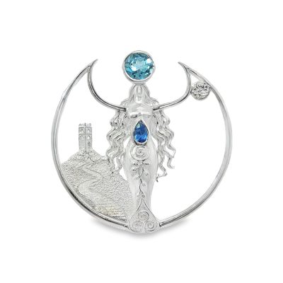 Glastonbury Goddess Limited Edition Blue Topaz Pendant 9.7g