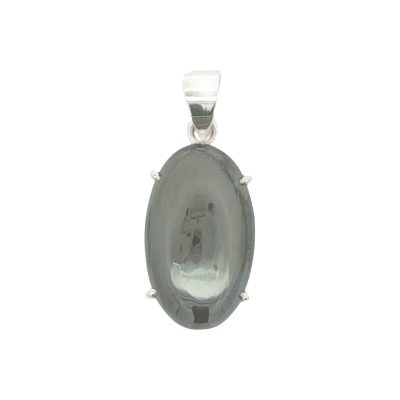 Hematite Oval Claw Set Pendant 8g