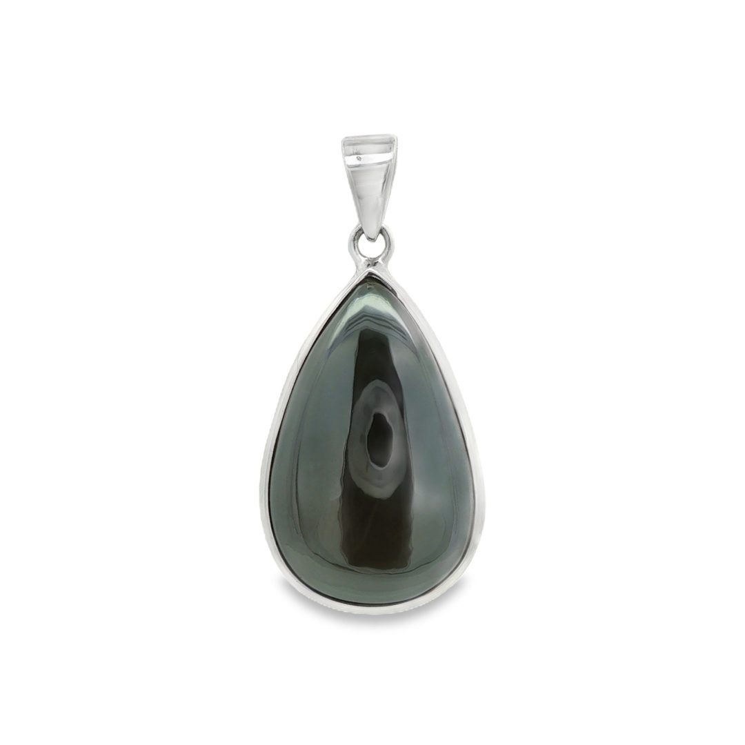 Hematite Pear Drop Pendant 9.4g