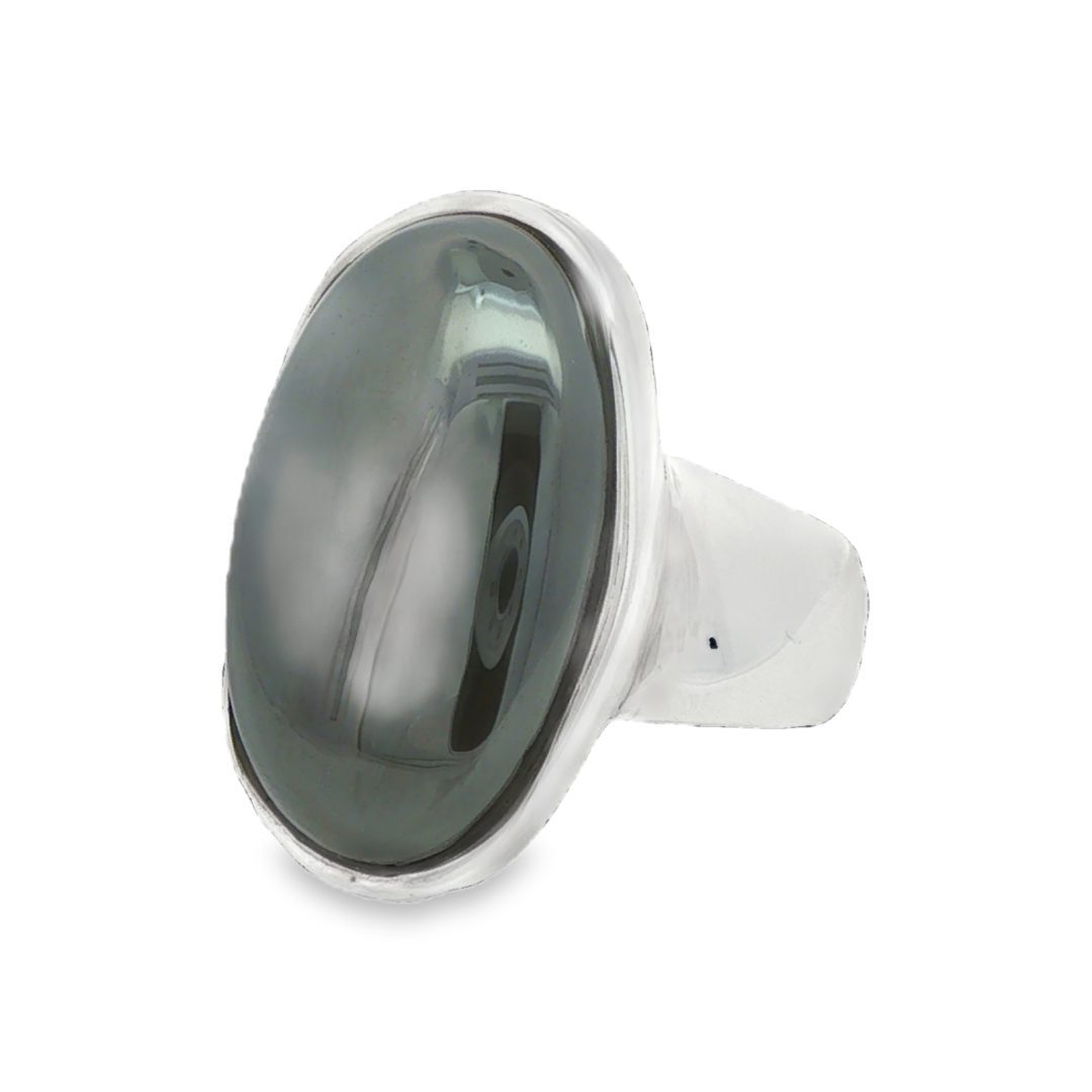 Hematite Oval Ring Size Q - Image 2