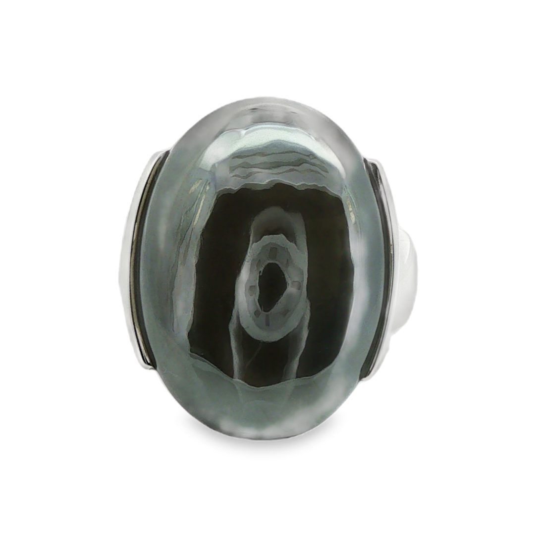 Hematite Oval Ring Size P