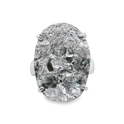 Hematite Raw Claw Set Ring Size S