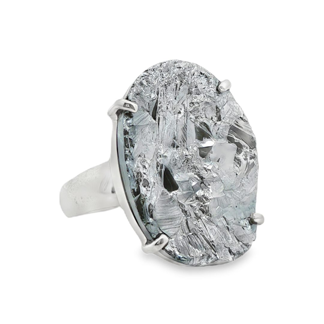 Hematite Raw Claw Set Ring Size S - Image 2