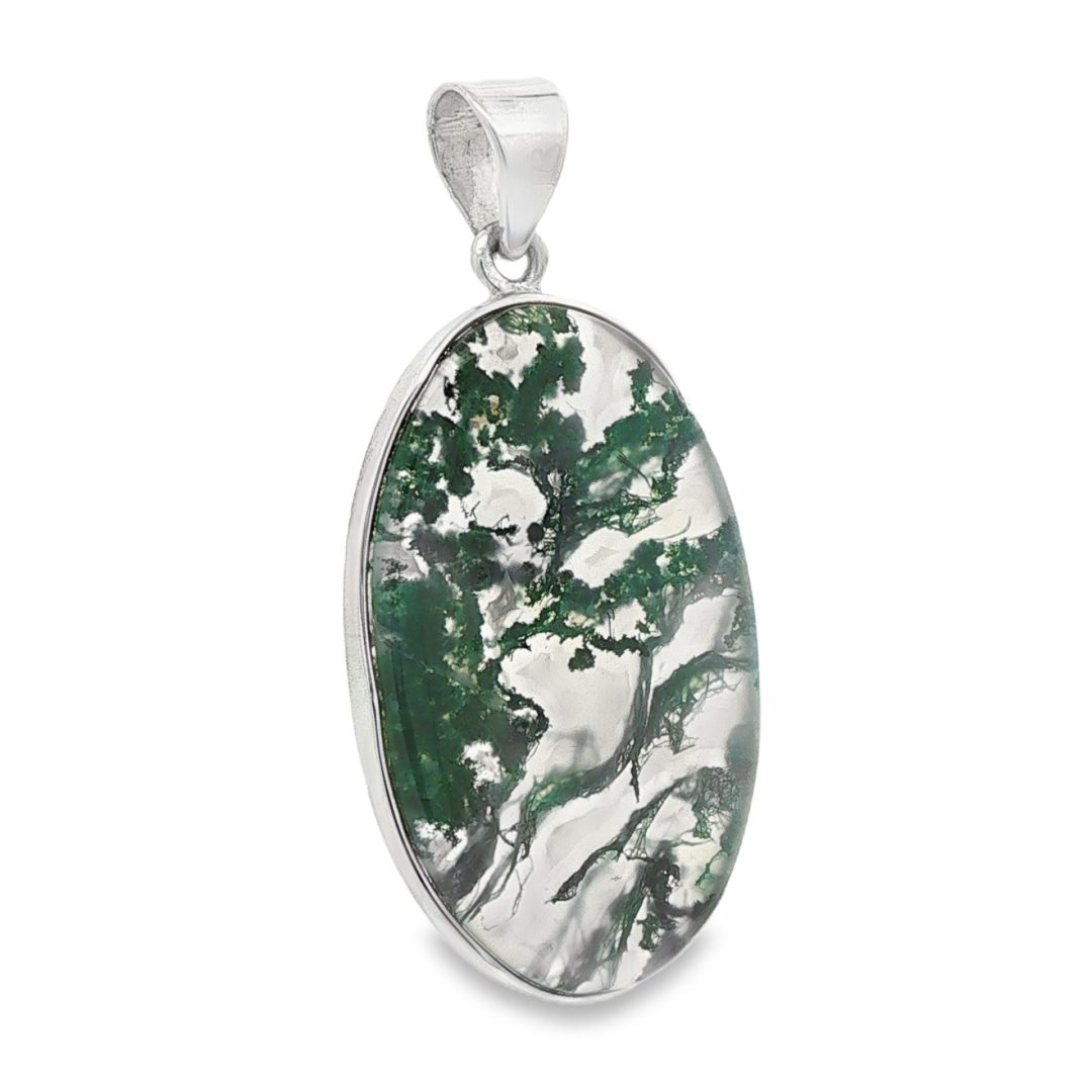 Moss Agate Oval Pendant 8.4g - Image 2