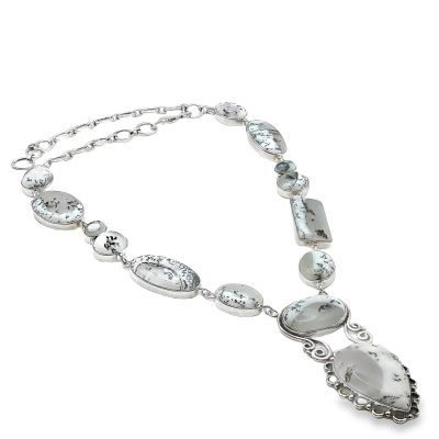 Dendritic Opal (Merlinite) Multi Stone Showstopper Necklace 60.1g