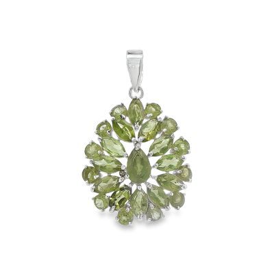 Peridot Multi Stone Faceted Pendant 8.8g