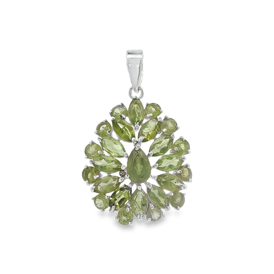 Peridot Multi Stone Faceted Pendant 8.8g