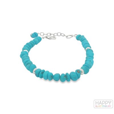 Sleeping Beauty Turquoise Pebble Bracelet By Mary Salazar 5g
