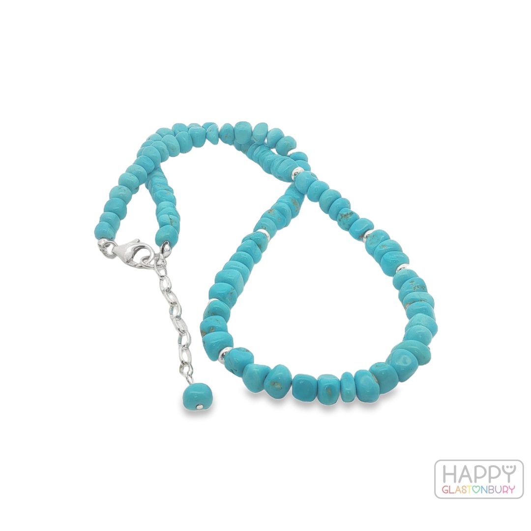 Sleeping Beauty Turquoise Pebble Necklace By Mary Salazar 29.5g - Image 2