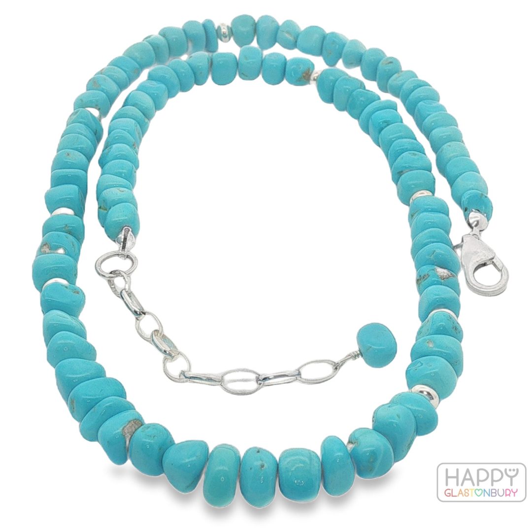 Sleeping Beauty Turquoise Pebble Necklace By Mary Salazar 29.5g - Image 3