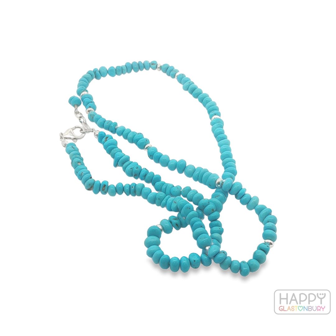 Sleeping Beauty Turquoise Pebble Necklace By Mary Salazar 28.9g - Image 3