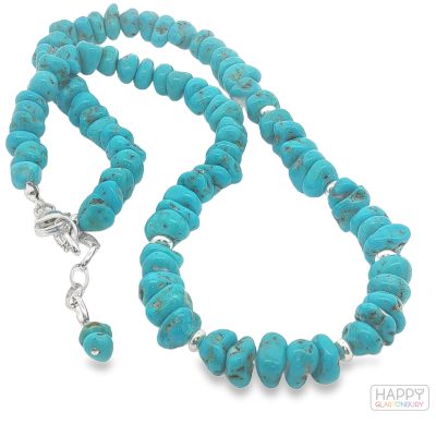 Sleeping Beauty Turquoise Chip Necklace By Mary Salazar 41g
