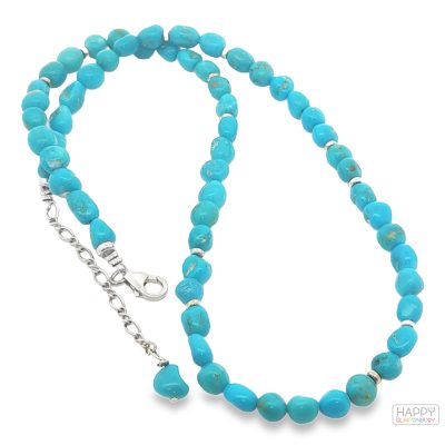 Sleeping Beauty Turquoise Pebble Necklace 22.5g