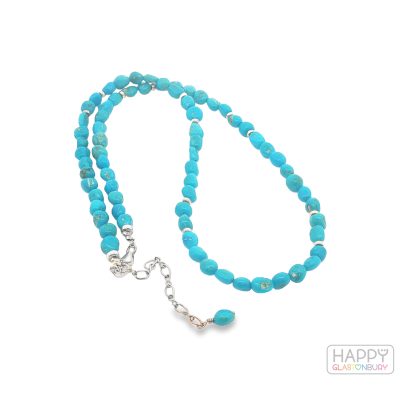 Sleeping Beauty Turquoise Pebble Necklace 17.1g