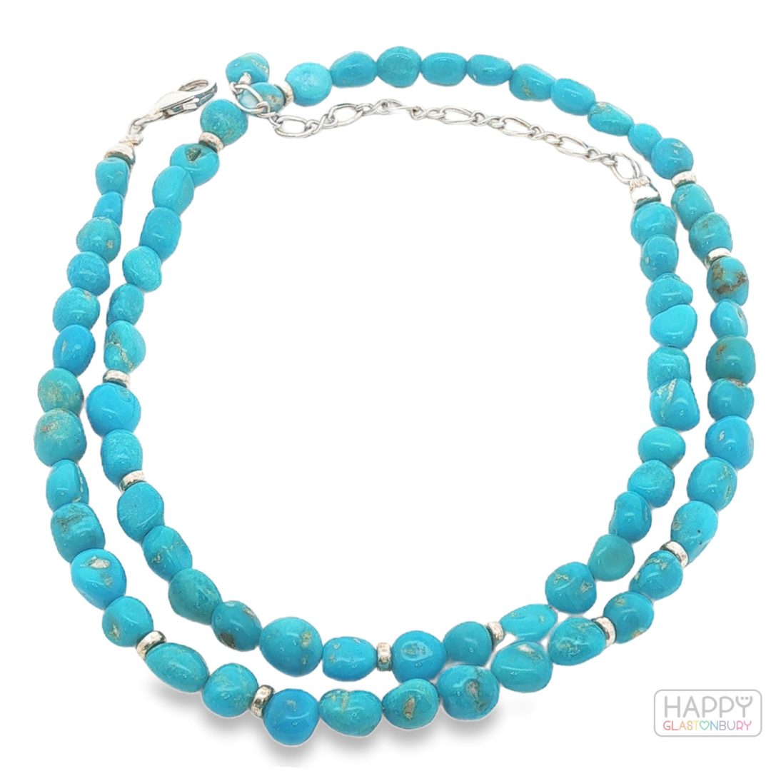 Sleeping Beauty Turquoise Pebble Necklace 17.1g - Image 4
