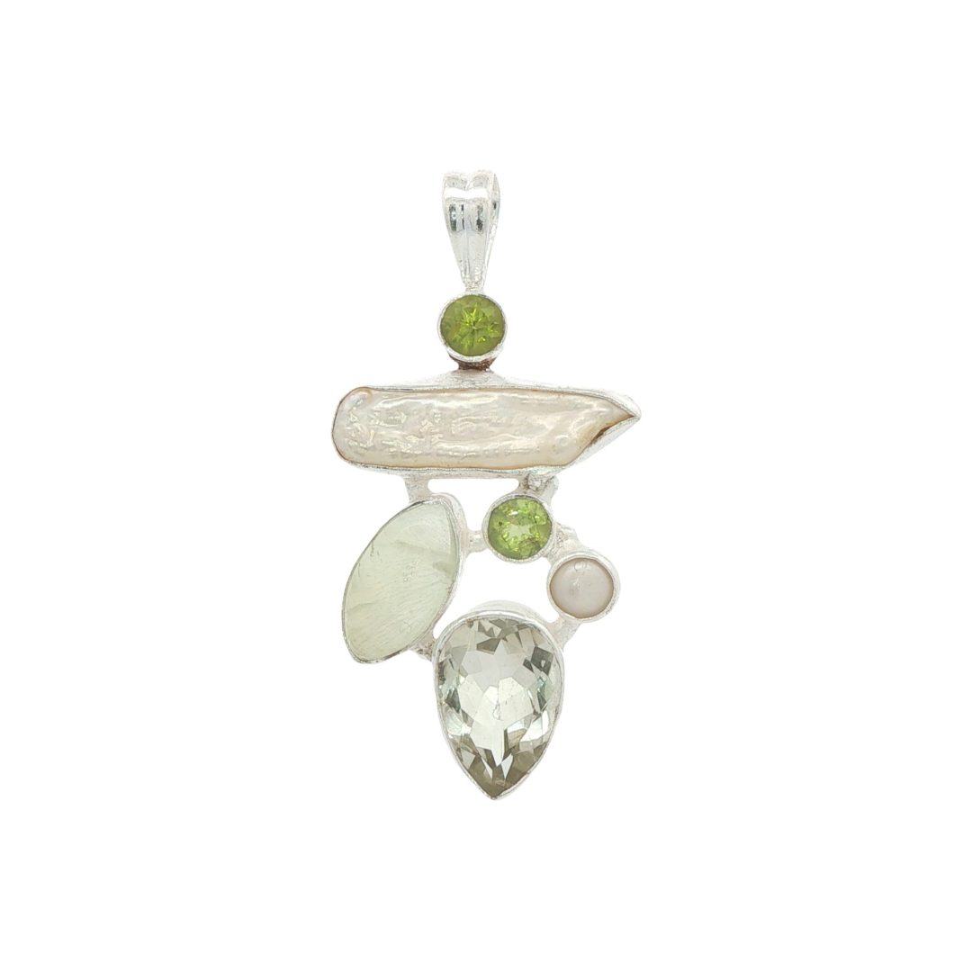Peridot Multi Stone Pendant 8.8g