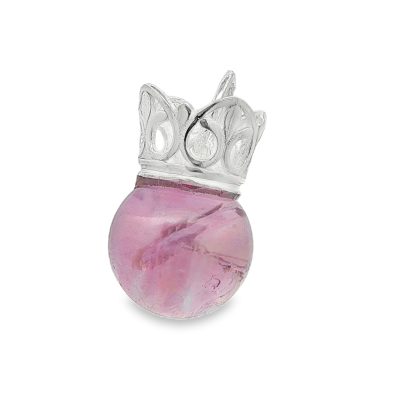 Amethyst Sphere And Crown Pendant 8.6g