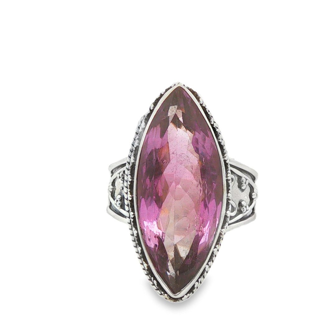 Amethyst Marquise Ornate Ring Size U