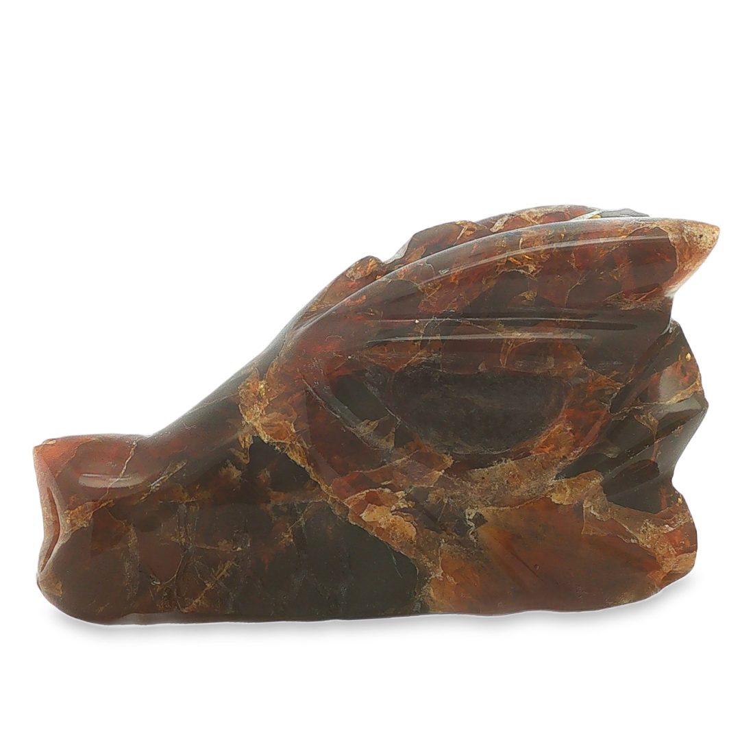 Blue Amber Carved Dragon Skull 93.4g - Image 2