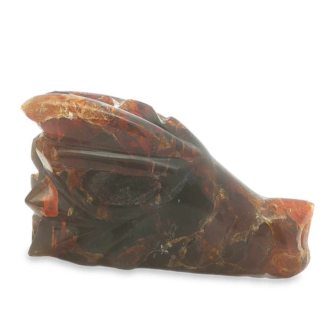 Blue Amber Carved Dragon Skull 93.4g - Image 3