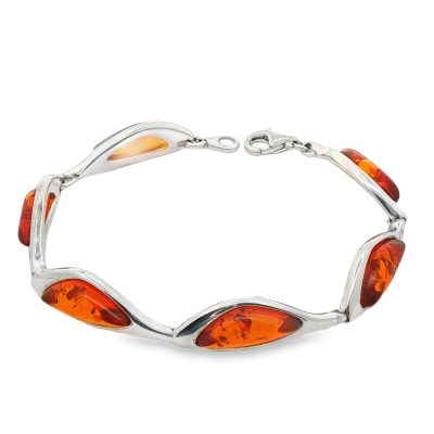 Amber Multi Stone Bracelet 14.9g