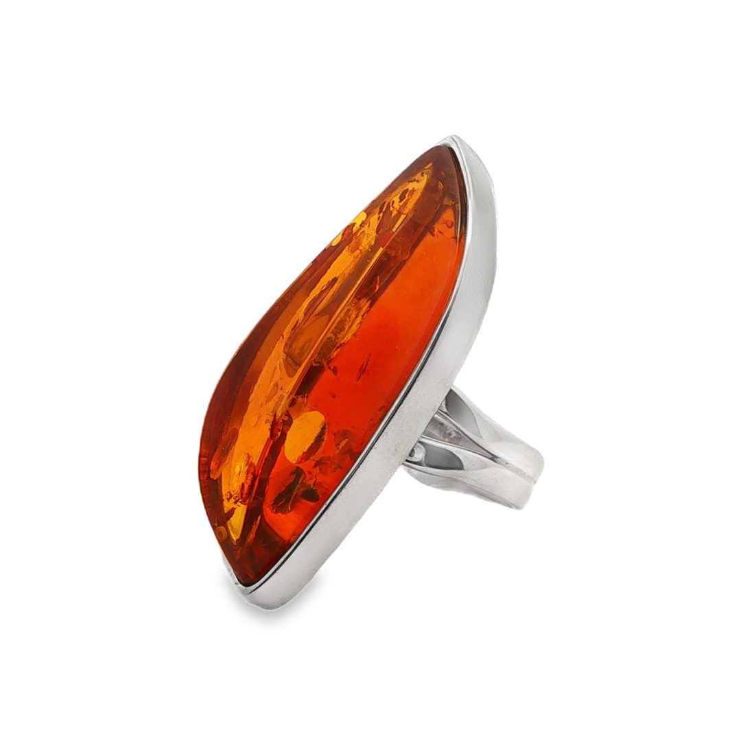 Amber Ring Size O-P - Image 2