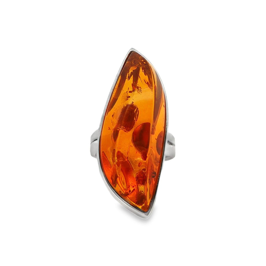 Amber Ring Size O-P - Image 3