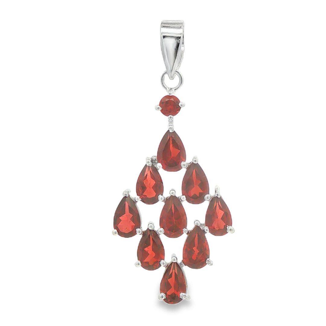 Garnet Multi Stone Pendant 5.8g