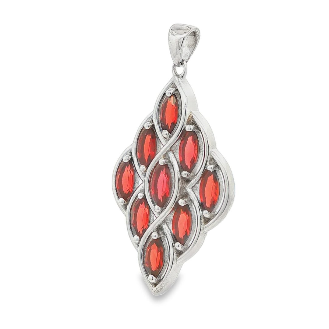 Garnet Multi Stone Pendant 11.9g - Image 3