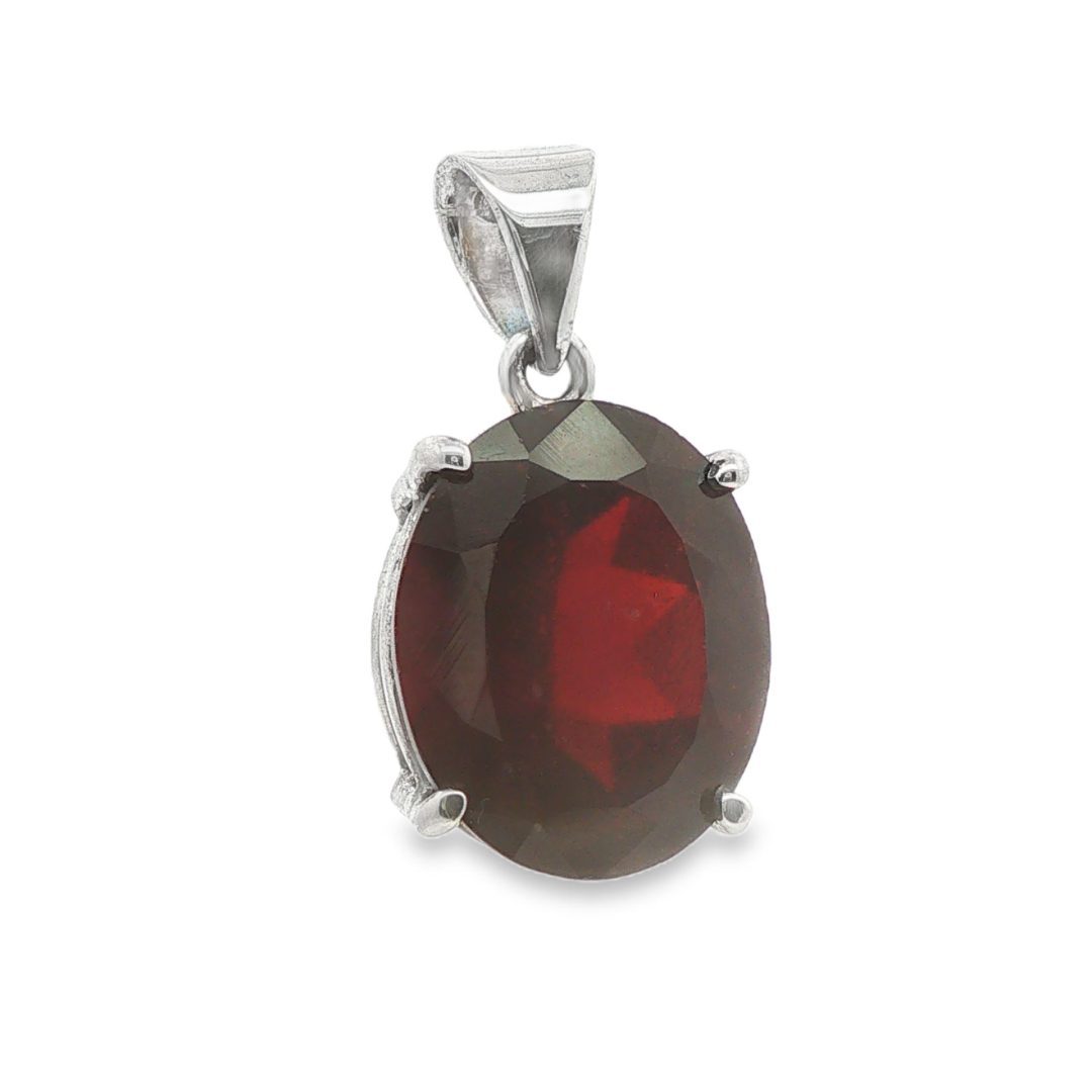Garnet Oval Claw Set Pendant 7.2g - Image 2