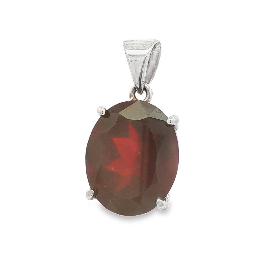 Garnet Oval Claw Set Pendant 7.2g - Image 3