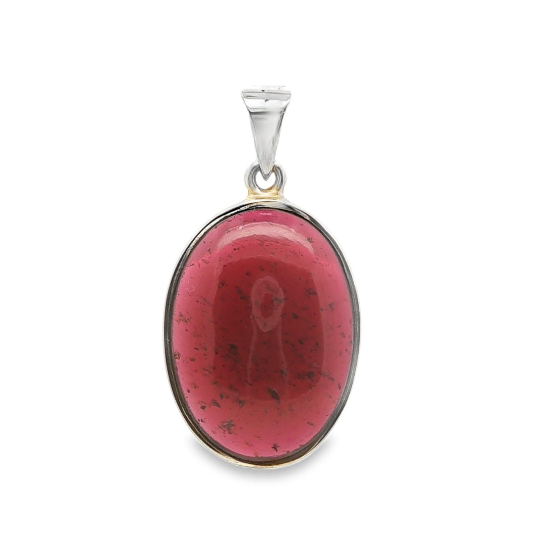Garnet Oval Pendant 7.3g