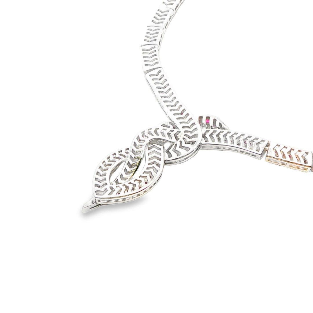 Ruby Multi Stone Snake Necklace 57.1g - Image 5