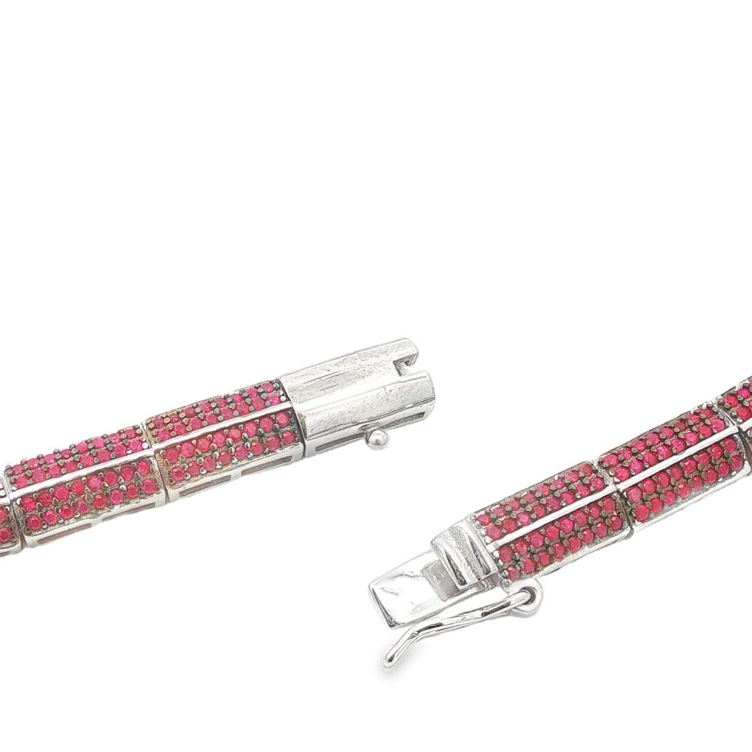 Ruby Multi Stone Snake Necklace 57.1g - Image 8
