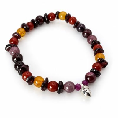 The Mabon Harvest - Beaded Power Bracelet With Chip Beads